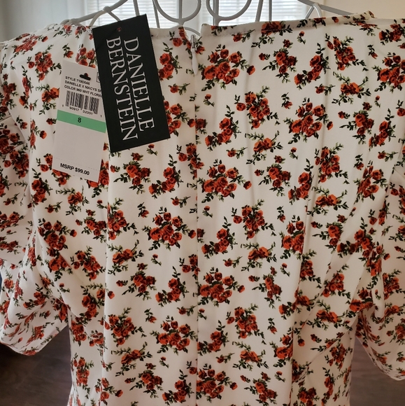Danielle Bernstein Reformation Inspired Floral Sweetheart Midi Dress NWT Size 8 - Picture 4 of 4